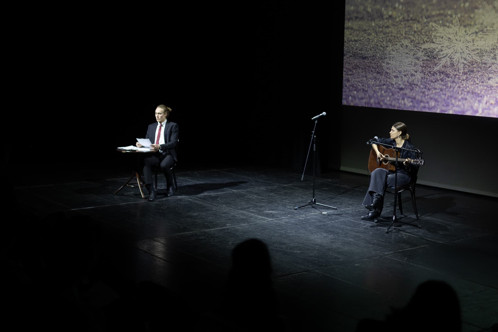 Performance on stage at the National Theatre