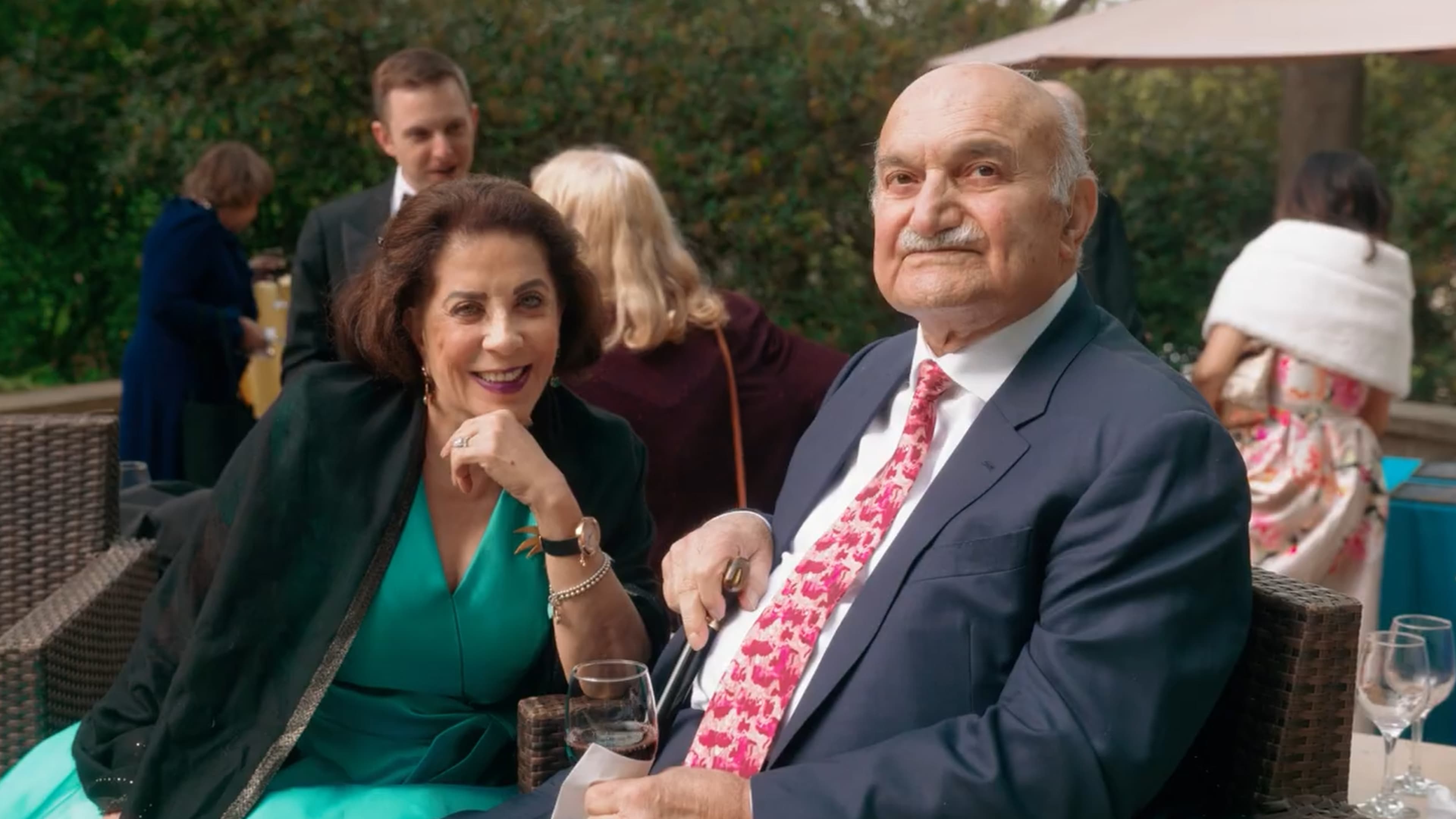 Guests enjoying the evening at the embassy garden