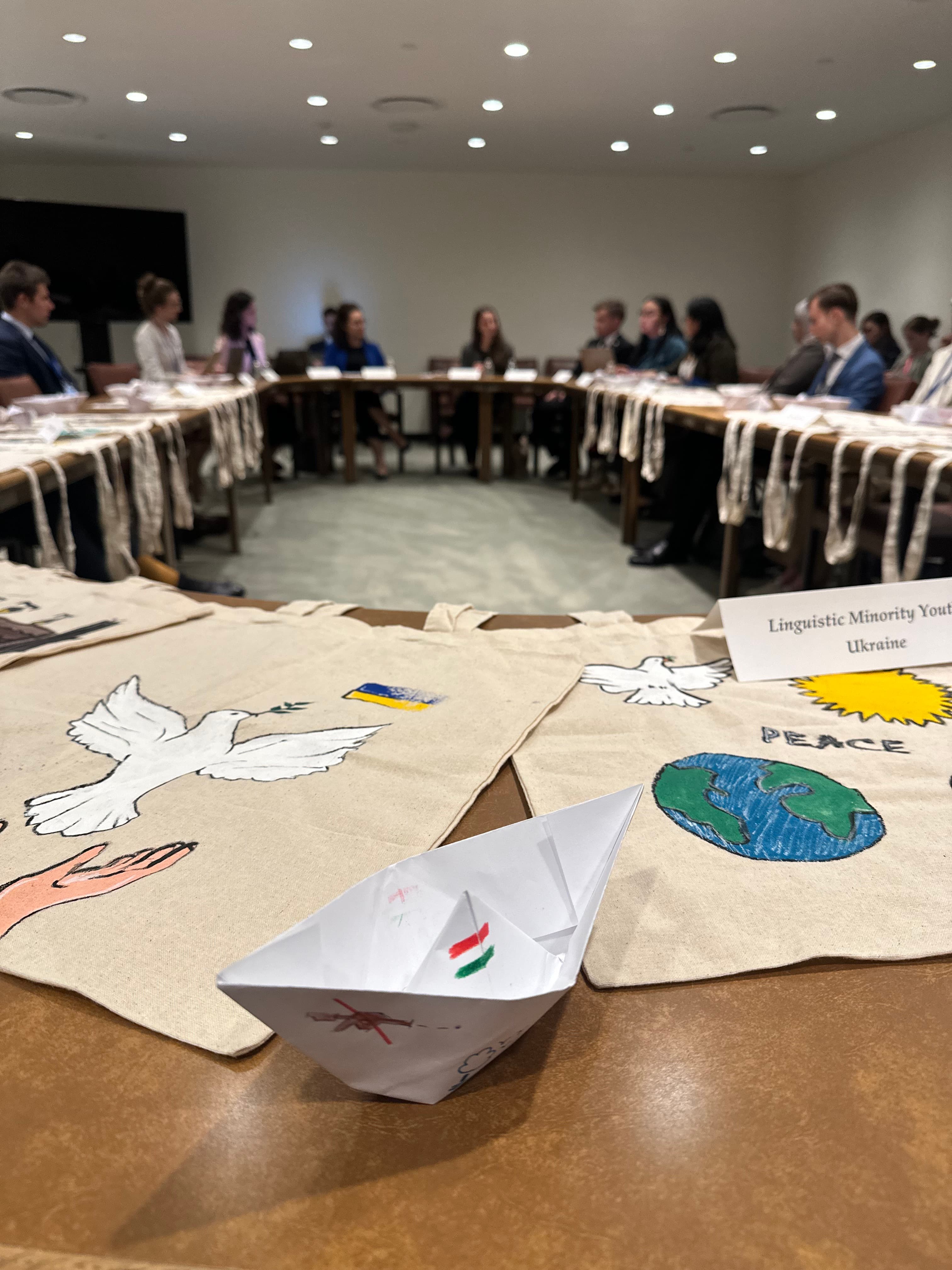 Delegates viewing the exhibition