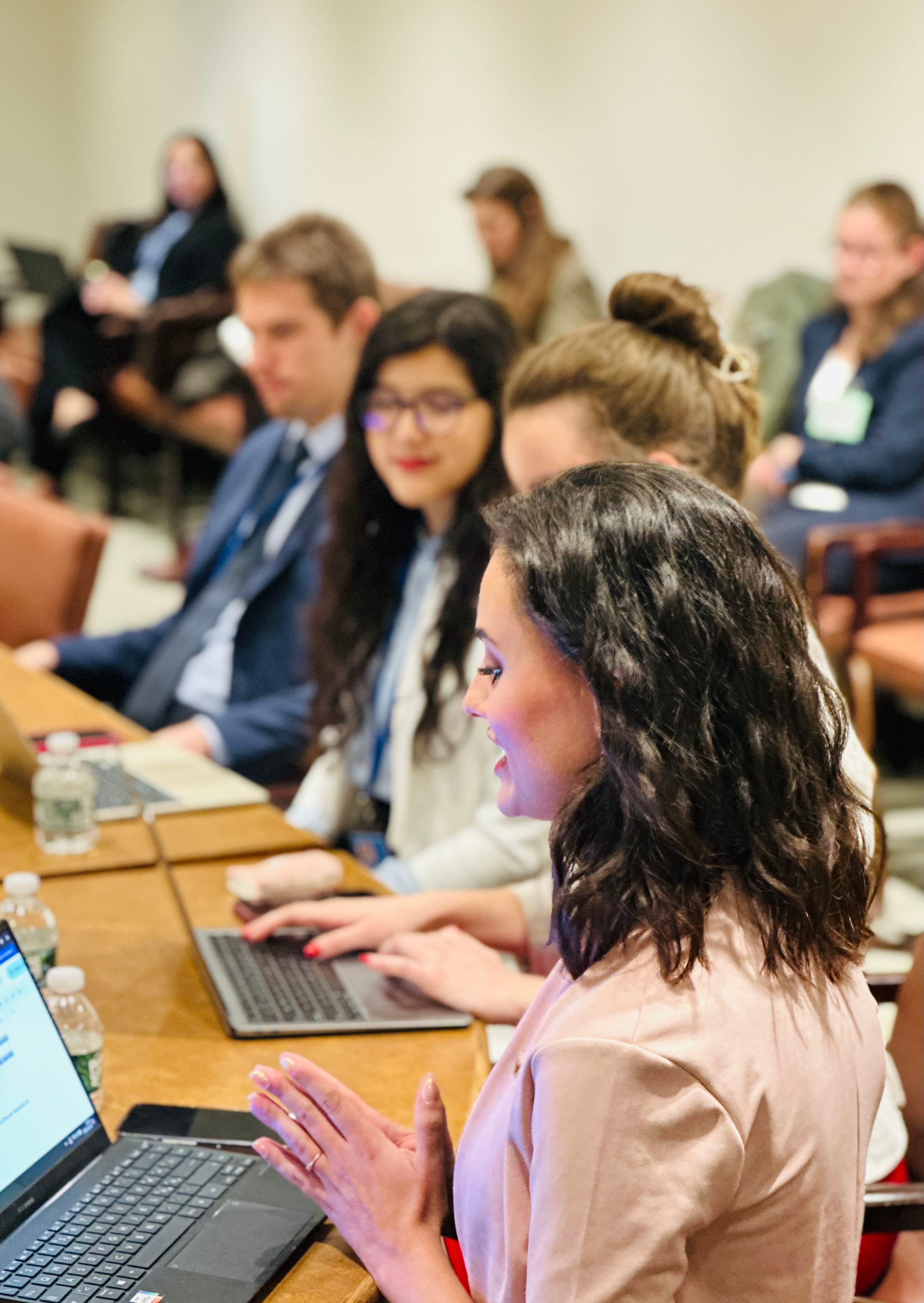 Youth representatives at the United Nations