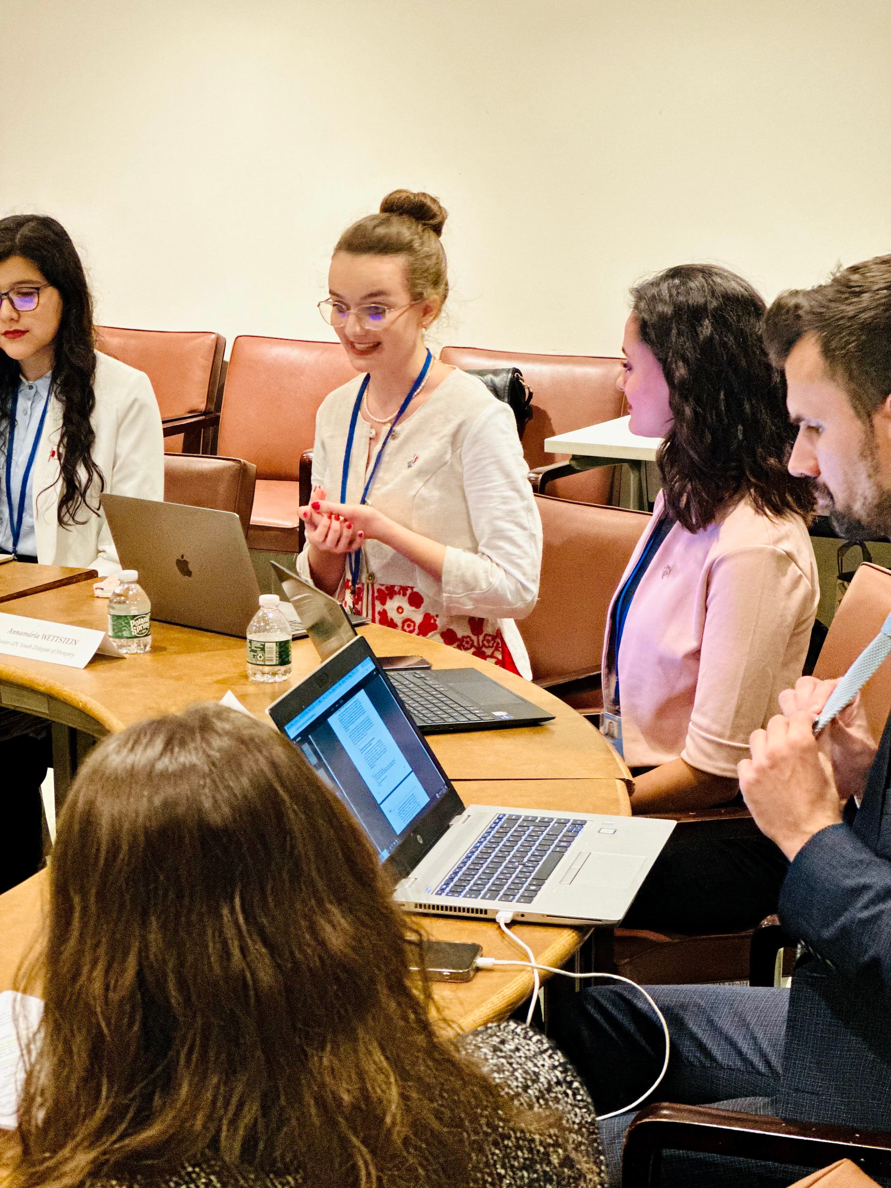 Group photo at the UN exhibition
